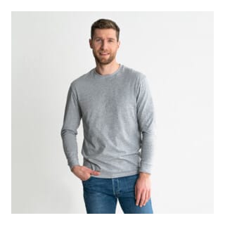 STIER Longsleeve Logo Capsule organic cotton M Grey Melange