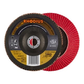 RHODIUS TOPline JUMBO SPEED Fächerschleifscheibe 180 x 22,23 mm K40
