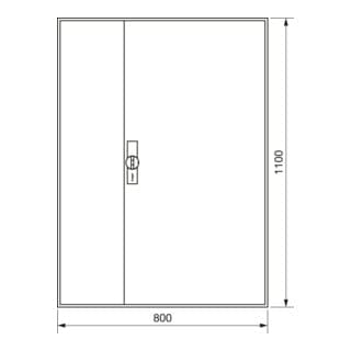 Hager Zählerschrank,universZ 1100x800x160,IP44 ZB33ES