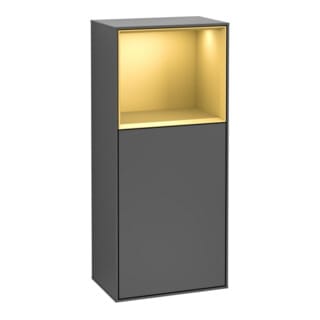 V&B Seitenschrank Finion 41,8x93,6cm, r, Reg ob gol m, Anthrac. m