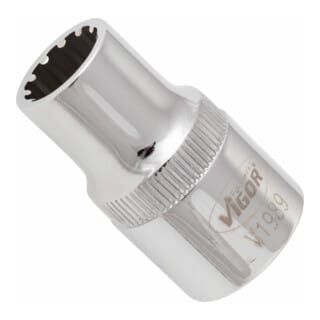 VIGOR Multiprofil-Steckschlüssel Einsatz Multiprofil V1989 Vierkant hohl 12,5 mm (1/2 Zoll) 11 Gesamtlänge: 38.1 mm