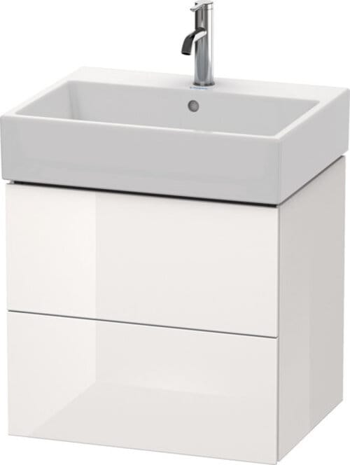 Duravit Waschtischunterschrank L-Cube 58,4x 45,9cm, we. hgl, 2 Schub., wandhängend