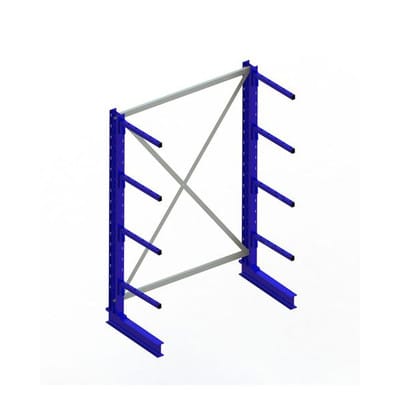 Meta Kragarmregal Grundregal IPE120 einseitig 2000 x 1300 x 500 mm Enzianblau + 4 Kragarmen je Ständer
