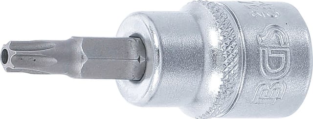 BGS Bit-Einsatz Antrieb Innenvierkant 10 mm (3/8") T-Profil (für TX) mit Bohrung T27