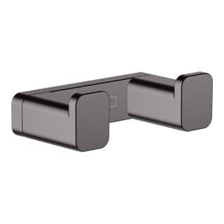 hansgrohe Doppelhaken AddStoris Wandmont., Metall, brushed black chrome