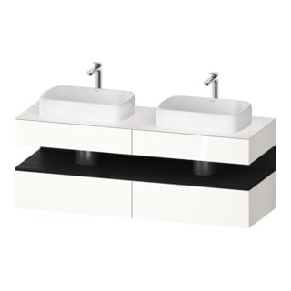 Duravit Waschtischunterschrank Qatego 160x55x60cm, E sw/we g, Pl, Beck. beids.