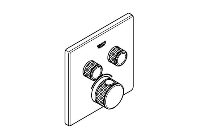 Grohe Fertigset Grohtherm Smartcontrol superst., eck, UP-THM, 2 Absperrventile