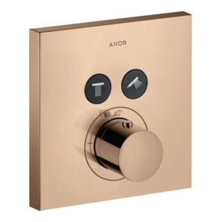 hansgrohe Fertigmontageset ShowerSelect UP-THM, 2 Verbr., eck., pol. red gold