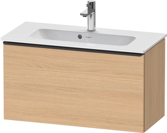Duravit Waschtischunterschrank D-Neo Compact 81x37,2, sw/Ei Nat, 1 Ausz., wandhängend