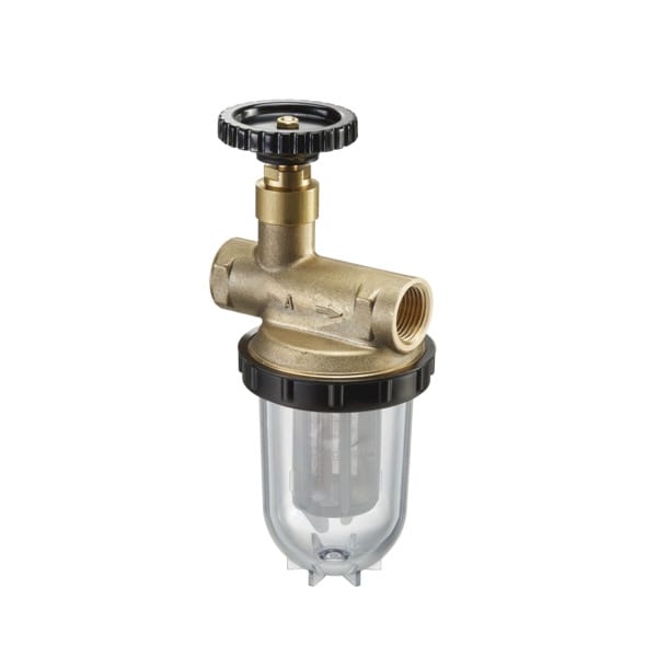 Oventrop Einstrang-Heizölfilter Oilpur E A Edelstahl 100-150 my, mit Absperrung