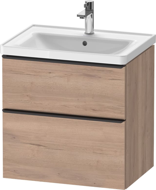 Duravit Waschtischunterschrank D-Neo 63,4x45,2cm, sw/Ei ma, 1 Kast, 1 Ausz.