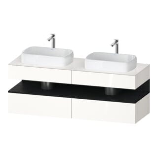 Duravit Waschtischunterschrank Qatego 160x55x60cm, E sw/we g, Pl, B bs, B