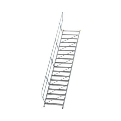 MUNK Aluminium-Treppe Stufen 45° 18 Stufen
