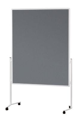 Magnetoplan Moderationstafel mit weißem Rahmen, einteilig, Filz grau, 1200 x 1500 mm
