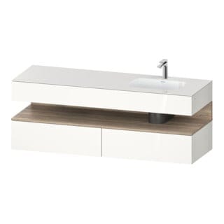 Duravit Einbauwaschtisch-Möbel-Set Qatego 160x50x60cm, Kon-WTU, B r, E Ma/w hgl