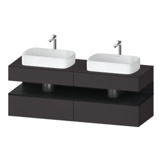 Duravit Waschtischunterschrank Qatego 160x55x60cm, E sw/gra m, Pl, B beids.