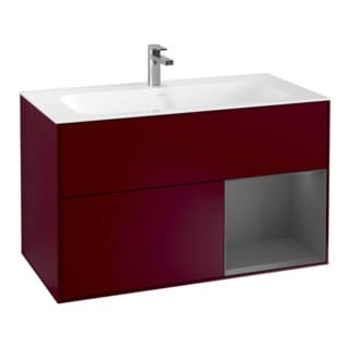 V&B Waschtischunterschrank Finion Regal rechts Anthracite matt, Peony Matt