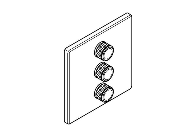 Grohe Fertigset Grohtherm Smartcontrol superst., eckig, 3-fach Unterputzventil