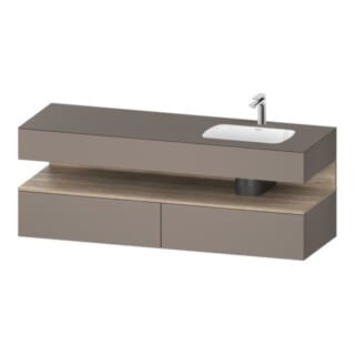 Duravit Einbauwaschtisch-Möbel-Set Qatego 160x50x60cm, Kon-WTU, B r, E Ma/Ba ma