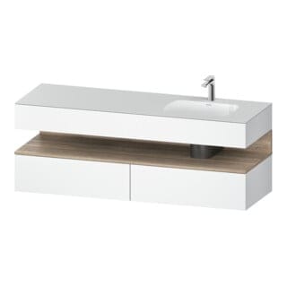 Duravit Einbauwaschtisch-Möbel-Set Qatego 160x50x60cm, Kon-WTU, B, B r, E Ma/w ma
