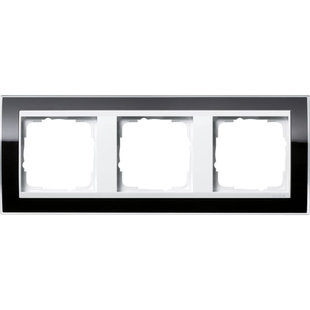 Gira Abdeckrahmen 3fach klar schwarz 0213733