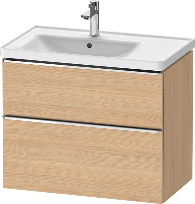Duravit Waschtischunterschrank D-Neo 78,4x45,2cm, 1 Kast, B li, chr/Eiche Nat