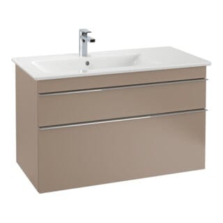 V&B Waschtischunterschrank Venticello 95,3x59x50,2cm, B li, Gr. chr, volc bla