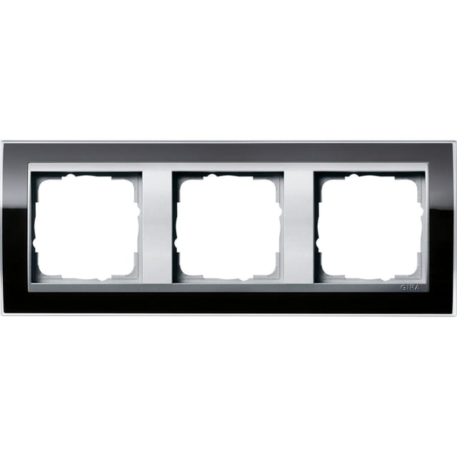 Gira Abdeckrahmen 3fach klar schwarz 0213736