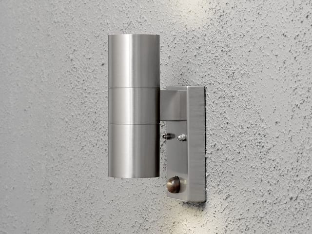 Gnosjö Konstsmide AL Halogen Wandleuchte grau/eds m.BWM GU10 7542-000