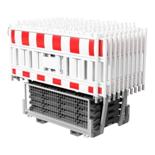 Schake Absperrschrankengitter Set 4, mit Lampenadapter, Folie rot/weiß, Typ RA2/B (Art.-Nr. 33420KA2)