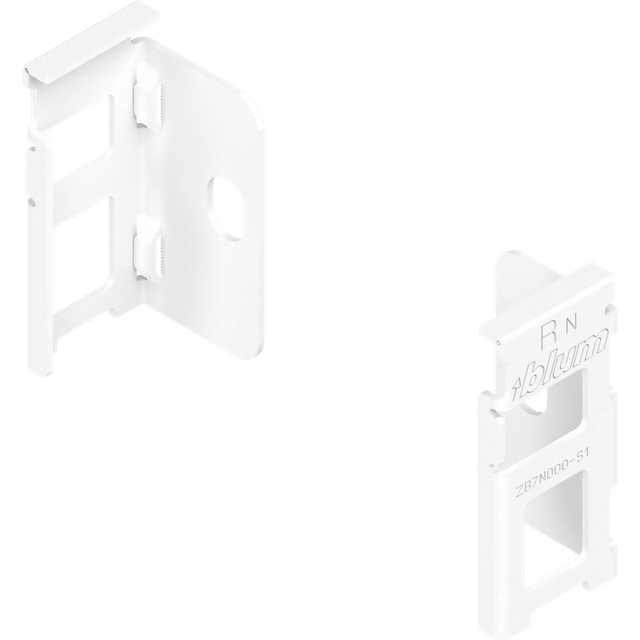 Blum LEGRABOX Holzrückwandhalter, Höhe N 80 mm, links/rechts, seidenweiss matt