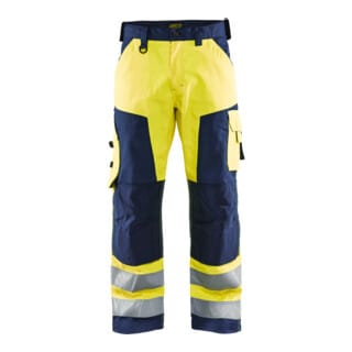 Blakläder Warnschutz-Bundhose, gelb / marineblau, Konfektionsgröße 58