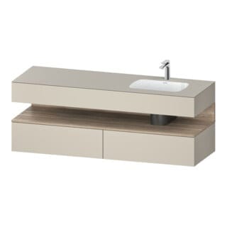 Duravit Einbauwaschtisch-Möbel-Set Qatego 160x50x60cm, Kon-WTU, B r, E Ma/t matt