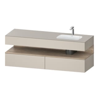 Duravit Einbauwaschtisch-Möbel-Set Qatego 160x50x60cm, Kon-WTU, B, B r, E Ma/t ma