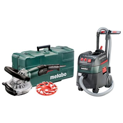 Metabo Set Renovierungsschleifer RSEV 19-125 RT + Allessauger ASR 35 L ACP Kunststoffkoffer