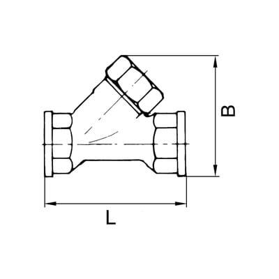 Riegler Rückschlagventil, Schrägsitzausführung, ES, G 1 1/2, 0,2 bar