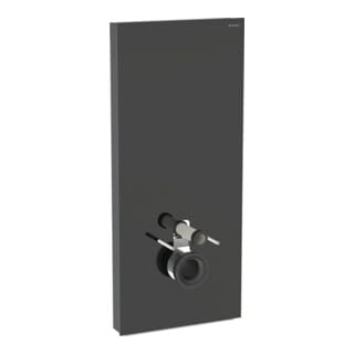 Geberit Wand-WC-Modul Monolith Bauh. 114cm, Fr. Gl. sw, S. Alu SW-chrom