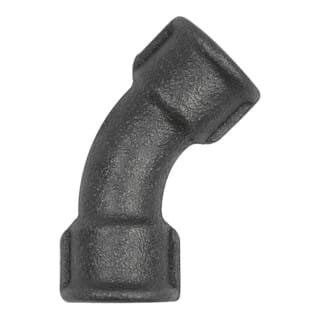 Riegler Bogen 41, 45°, Rp 1 1/4 i., Rp 1 1/4 i., Temperguss schwarz