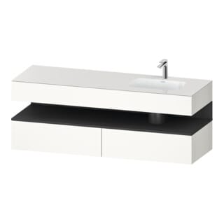 Duravit Einbauwaschtisch-Möbel-Set Qatego 160x50x60cm, Kon-WTU, B r, gra m/we hgl