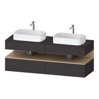 Duravit Waschtischunterschrank Qatego 160x55x60cm, E na/gra m, Pl, B beids.