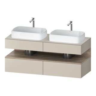 Duravit Waschtischunterschrank Qatego 140x55x60cm, E Ma/t m, Pl, Beck. beids.
