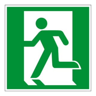 Eichner Fluchtwegsschild Fluchtweg - Notausgang 15 x 15 cm