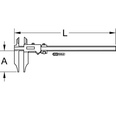 KS Tools Werkstatt-Messschieber ohne Spitzen, 0-1000mm