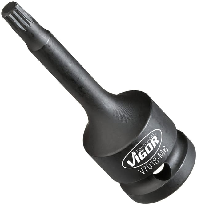 VIGOR Kraft-Schlagschrauber-Einsatz-Sortiment für Innenvielzahn Profil (XZN) V7018-M6