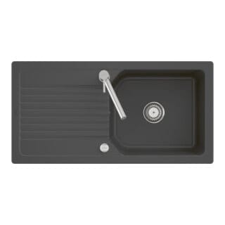 V&B Spüle Linara 60 m Abl.garn, Exzenter, we alp CeramicPlus