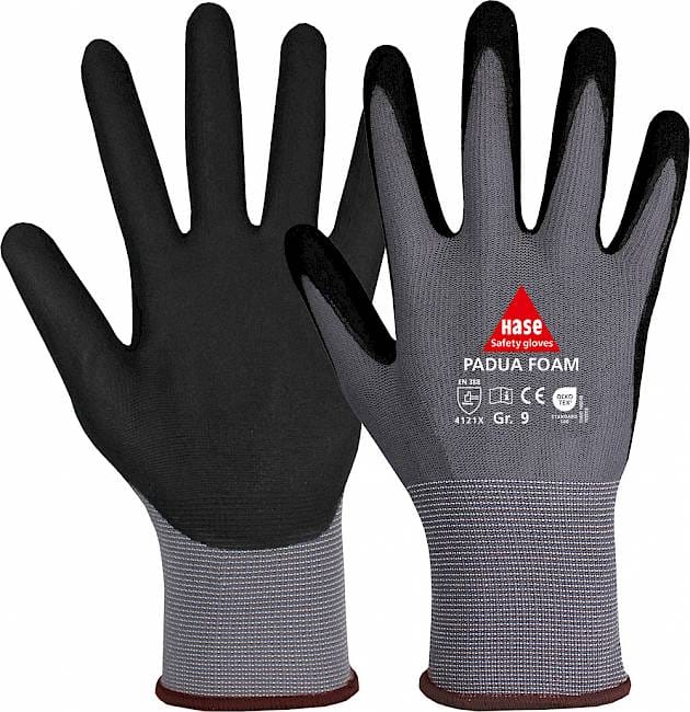 Hase Padua Foam Montagehandschuh aus Nylonfeinstrick Größe 6