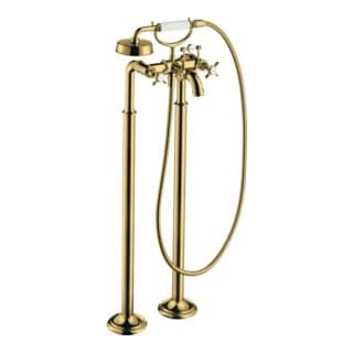 hansgrohe Fertigmontageset Axor Montreux Zwei-Griff-Spültischarmatur, boden, m KrG, po gol opt