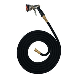 floraworld Gartenschlauch verl. bis 15m Comfort Inkl. Armaturen-Set Messing