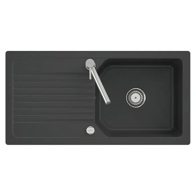 V&B Spüle Linara 60 m Abl.garn, Exzenter, pure black