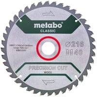 Metabo Sägeblatt "precision cut wood - classic", 216x2,4/1,8x30 Z40 WZ 5°neg /B